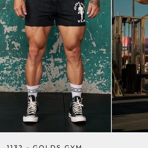 YoungLA x Golds Gym Black Men's Bodybuilding Shorts M